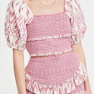 SAYLOR Pink Ikat Keka Skirt Set | Size M Coord Set